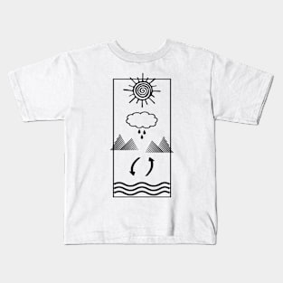 Sun Mountains Sea Kids T-Shirt